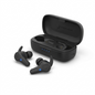 Wicked Audio Axoma Black TWS earbuds with open charging case on a pure white background.