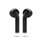 Pristine hero shot of two Wicked Audio Driftr black TWS earbuds on a pure white background.