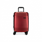 Red Bugatti Nashville carry-on luggage with textured shell, telescoping handle, and spinner wheels.