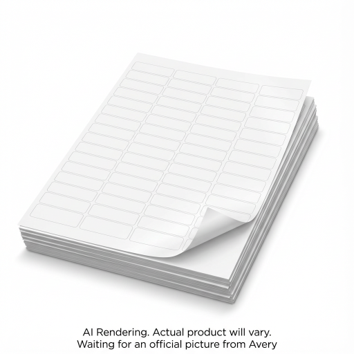 WHITE, EASY PEEL, 1 3/4" X  1/2", PERMANENT,  10 SHEETS