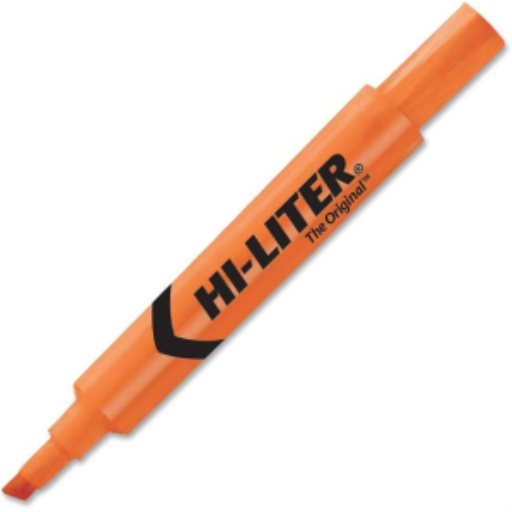 HILITER DESK STYLE, 12/BOX, FLUORESCENT ORANGE, INDIV
