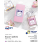 22805 PRINTTOTHEEDGE SQUARE LABELS 1 1/2" X 1 1/2", 25 SH