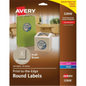 22808 KRAFT BROWN ROUND LABELS 2 1/2" DIAMETER, 25 SHTS/ENV.