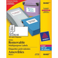 I.D. LABELS, 2" X 4", REMOVABLE, 12 SHEETS/ENV., 120 LA