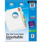 11222 BIG TAB INSERTABLE DIVIDERS, 8 TAB, 1 SET, EXTRA WIDE