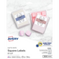 22806 PRINTTOTHEEDGE SQUARE LABELS, 2" X 2" , 25 SHTS/ENV