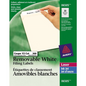 6505 FILING LABELS, 37/16" X 2/3", REMOVABLE, WHITE, 10 SHE