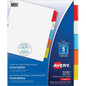 BIG TAB INSERTABLE DIVIDERS, 5 TAB, 1 SET, EXTRA WIDE
