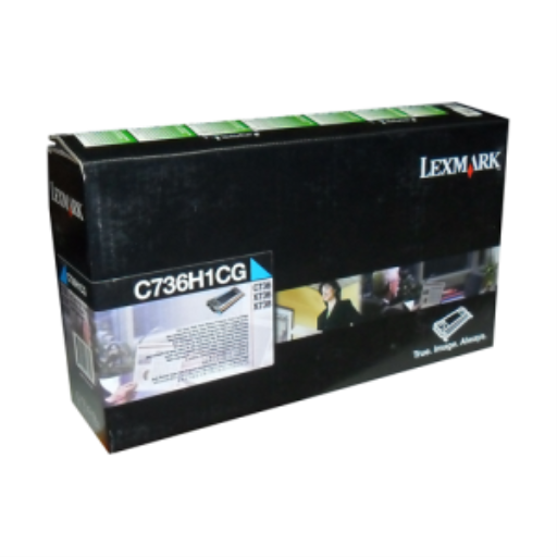 Lexmark C/X736,X738 Cyan Return Program 10K Toner Cartridge