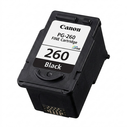 Canon PG-260, black ink cartridge, genuine product.