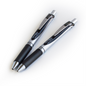 EnerGel Retractable Gel Roller, (0.7mm) Metal Tip, Black Ink, 2PC Pack