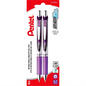 EnerGel Retractable Gel Roller, (0.7mm) Metal Tip, Violet Ink, 2PC Pack