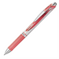 EnerGel Retractable Gel Roller, (0.7mm) Metal Tip, Coral Pink Ink