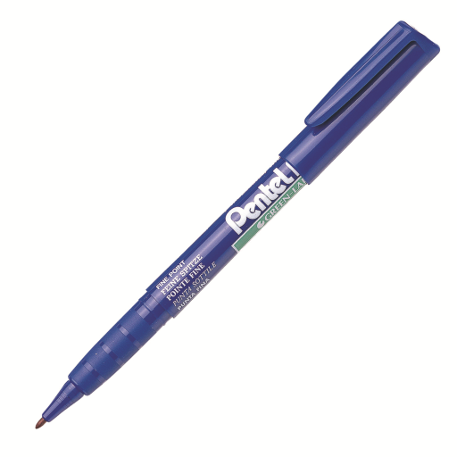 Green Label Permanent Marker (2.0mm), Bullet Tip, Blue Ink