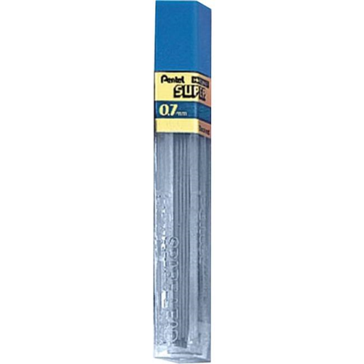 Super Hi-Polymer Lead Refill (0.7mm), 2H, 12 Leads per Tube