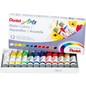 Pentel Arts Water Colours Assorted Colours, 12 Colour Pack