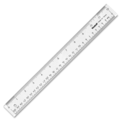 30cm/12" Acrylic Ruler ? Inch/Metric / 
30cm/12 po r?gle en acrylique, pouces/m?trique
