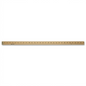 A high-resolution wooden yardstick product photo with clear inch and metric markings against a white background.