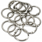 Westcott 1" silver book rings on white background. Pack of 18 rings, SKU 75150.