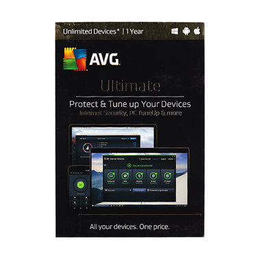 AVG Ultimate Unlimited Devices (10-Device Maximum) Internet Security & Tuneup 1-Year BIL PC/Mac/Android