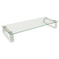 Mount-It! Monitor & Laptop Stand Glass up to 44lbs Ergonomic & Elegant Design Rectangular Leg Base