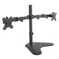 Mount-It! Dual Monitor Desk Stand up to 32 in 17.6 lbs per Arm VESA Swivel Rotate - Black