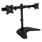 Mount-It! Dual Monitor Desk Stand up to 27 in 22 lbs per Arm VESA Swivel Rotate High Strength Steel - Black