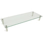 Mount-It! Monitor & Laptop Stand Glass up to 44lbs Ergonomic & Elegant Design Vertical Leg Base