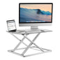 Mount-It! Sit Stand Desk Converter 31.25 x 22 In Height up to 16 In Ergonomic 2lb Max Weight - White