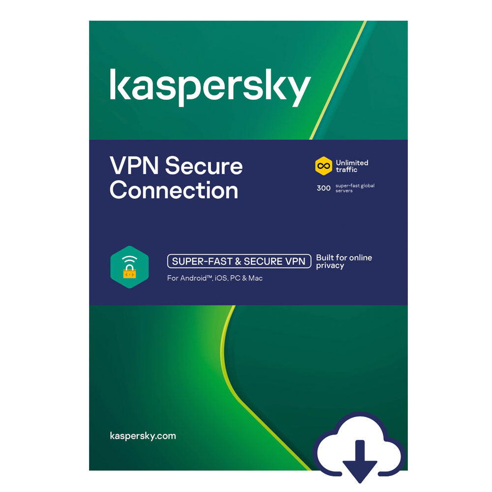Kaspersky VPN Unlimited Secure Connect 5-Device 1-Year ESD (DOWNLOAD CODE) PC/Mac/Android/iOS