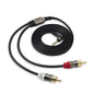 Scosche Auxiliary 3.5mm to RCA Audio Cable Premium 6ft Black
