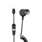 Scosche Car Charger Lightning/Micro MFI 2-in-1 Hard Wired Coil strikeDRIVE 3ft Black