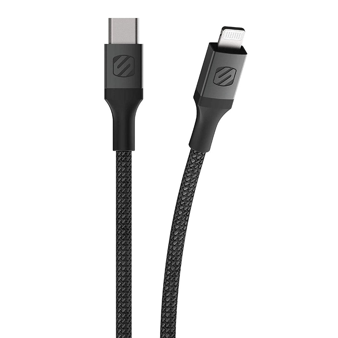 Scosche Charge & Sync Lightning to USB-C MFI Braided Cable Strikeline Premium