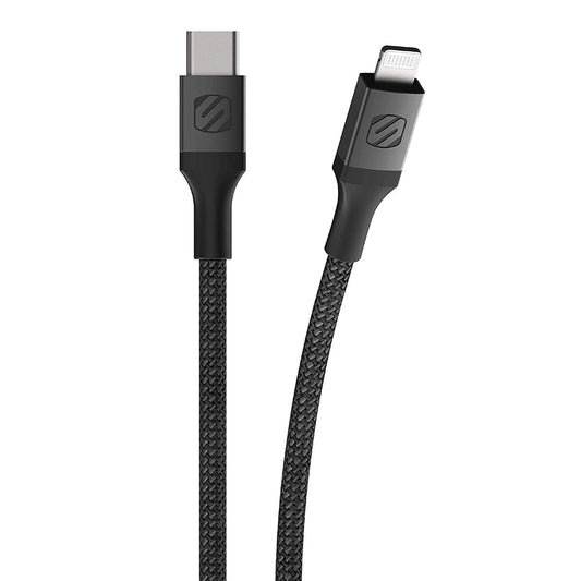 Scosche Charge & Sync Lightning to USB-C MFI Braided Cable Strikeline Premium