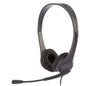Headset Stereo with Boom Mic USB Adjustable On Ear - Black Bulk