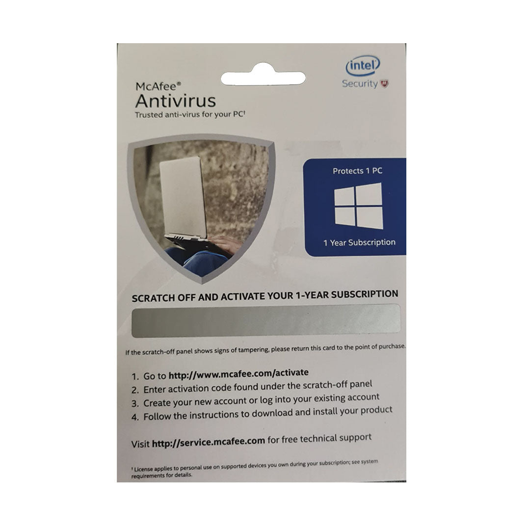 McAfee Antivirus 1-Device 1-Year PKC PC