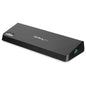 StarTech Docking Station Dual Monitor USB-A 3.0 HDMI & 4K DisplayPort - Gigabit - Fast Charge - PC/Mac/Chrome - Black