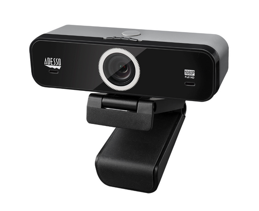 Adesso Webcam 1080p CyberTrack K1 2.1MP Dual Mics with Noise Cancelling Pan/Tilt