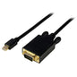StarTech Adapter Mini DisplayPort Male to VGA Male Cable 6ft 1080p Video - mDP 1.2 or Thunderbolt 1/2 - Black