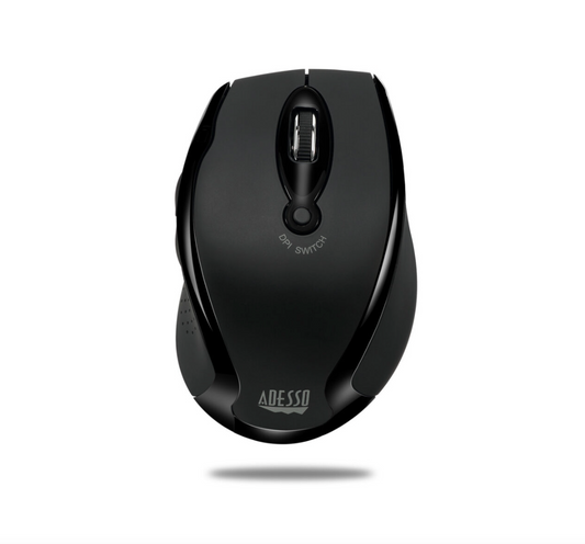 Adesso Mouse Wireless Ergonomic M20B 6 Button up to 1600dpi PC/Mac -