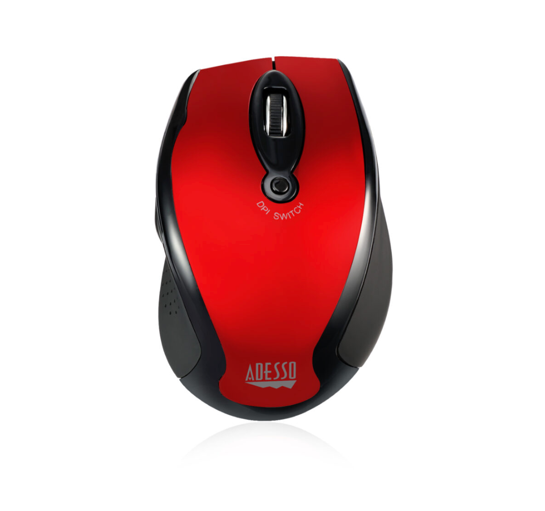 Adesso Mouse Wireless Ergonomic M20R 6 Button up to 1600dpi PC/Mac -