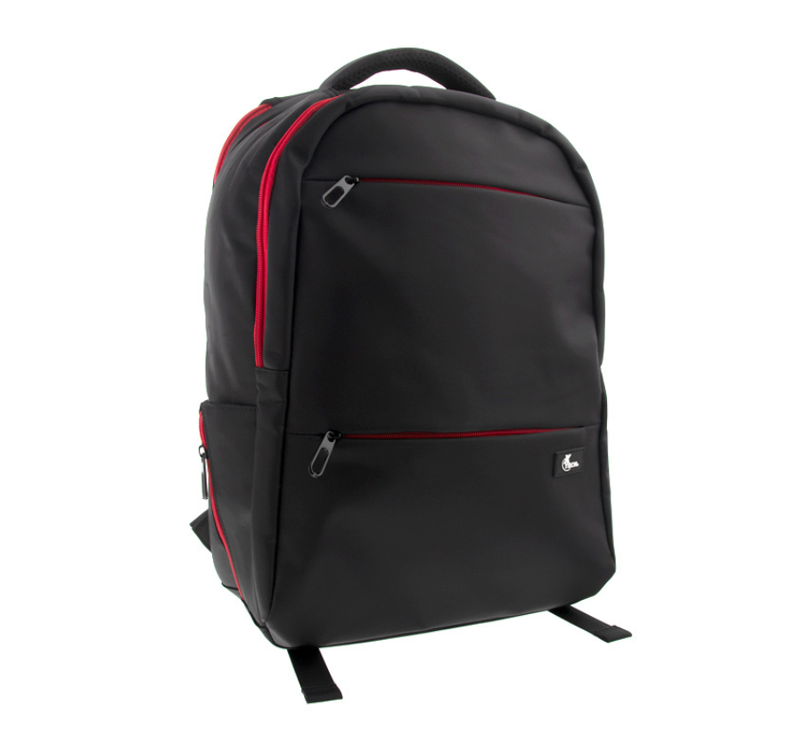 Xtech Electronics Backpack 17in Insurgent with Anti-theft Pocket Ergonomic Back - Black with Red Trim