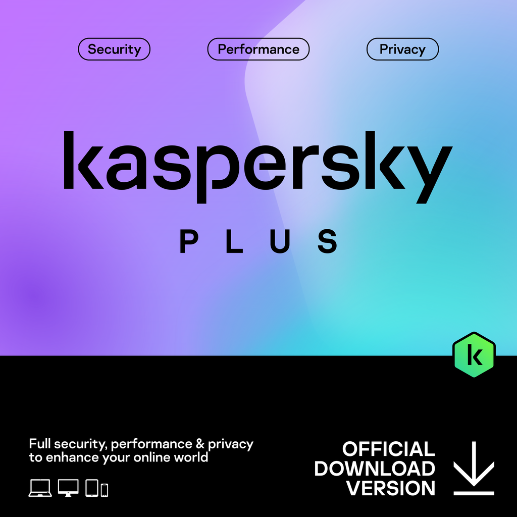 Kaspersky Plus 1-Device 1-Year with Unlimited VPN ESD (DOWNLOAD CODE) PC/Mac/Android