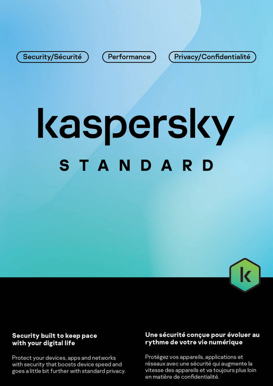 Kaspersky Standard 3-Device 1-Year ESD (DOWNLOAD CODE) PC/Mac/Android