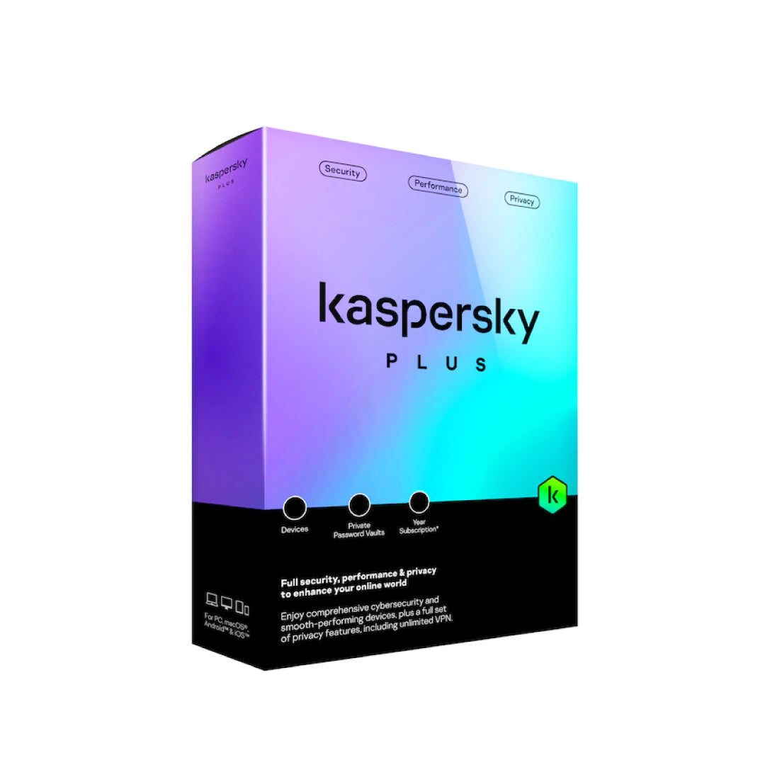 Kaspersky Plus 5-Device 1-Year with Unlimited VPN BIL PC/Mac/Android