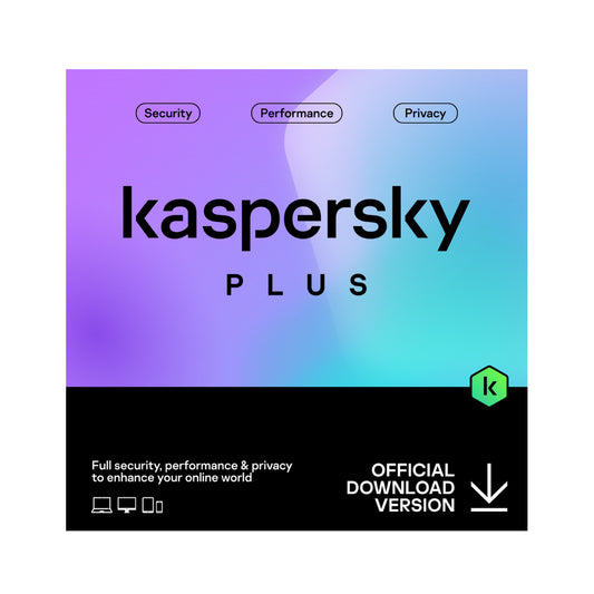 Kaspersky Plus 10-Device 1-Year with Unlimited VPN ESD (DOWNLOAD CODE) PC/Mac/Android