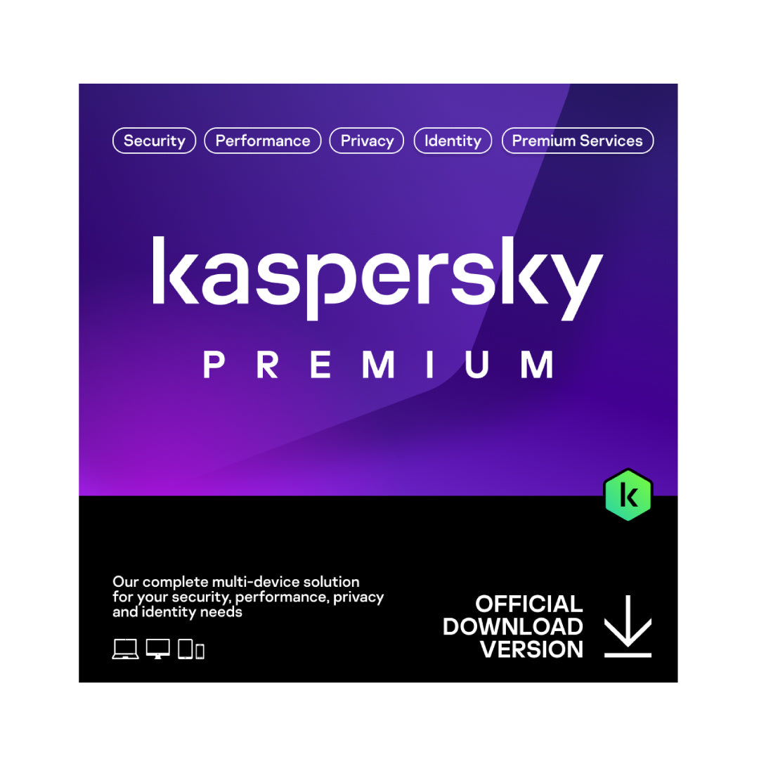 Kaspersky Premium 5-Device 1-Year with Unlimited VPN - Identity Protection - Safe