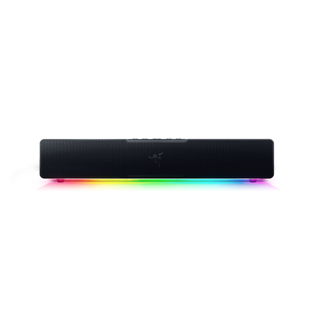 Razer  Speaker Bluetooth Sound Bar Leviathan V2 X Compact Desktop Form Factor Chroma RGB USB-C Power & Audio Delivery - Black