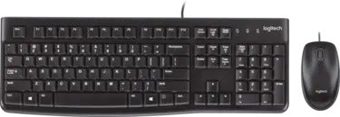 Logitech Keyboard & Mouse Combo Wired MK120 1000dpi PC - Black