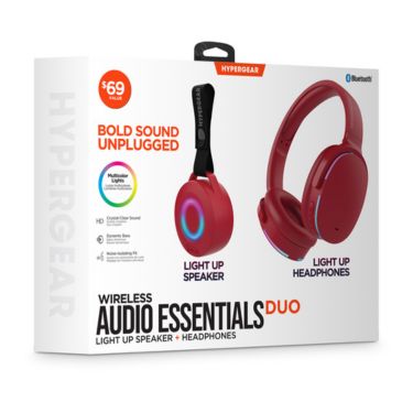 HyperGear Audio Essentials Duo - Red - 2 Pack Gift Set Bluetooth